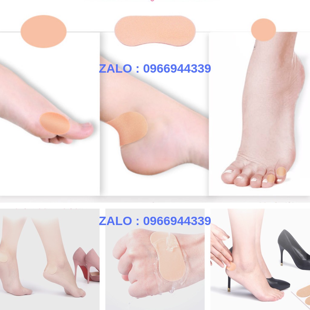 Băng Dán y tế Miếng dán Lót giày không thấm nước, giảm trầy da sưng tấy, nam và nữ sử dụng, chất liệu PE - Bộ 4 miếng