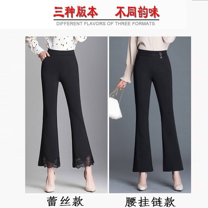 Quần jean nữ bên ngoài ♥Quần Short đen lưng cao phối ren hoa thời trang mùa hè 2020♥