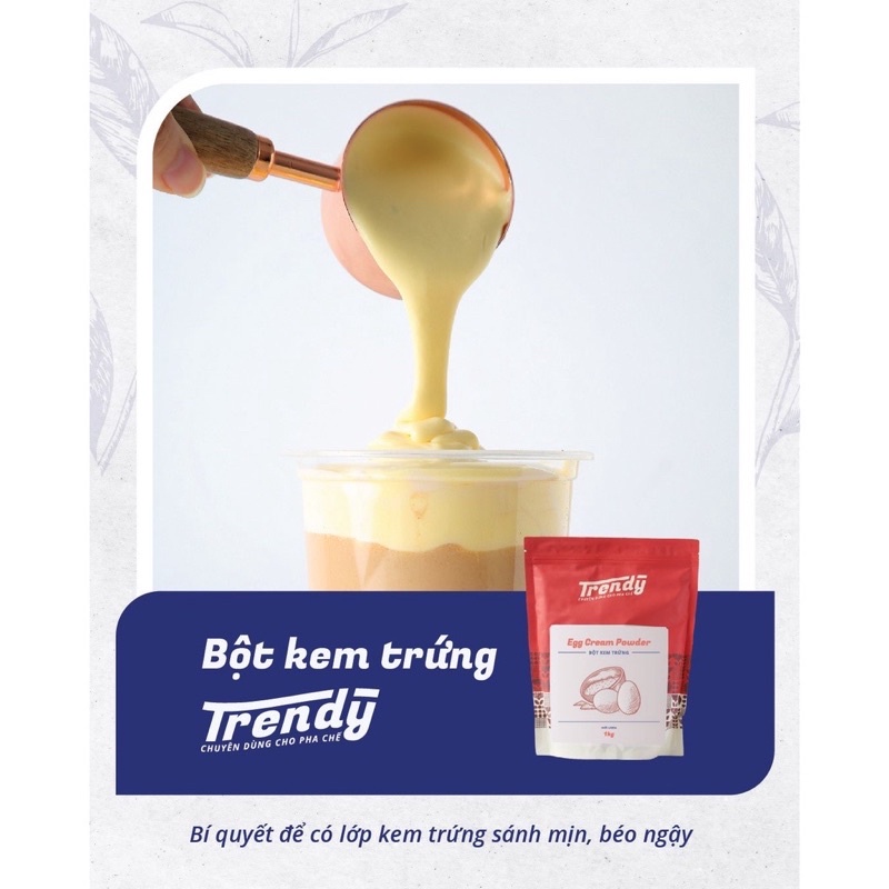 Bột kem trứng Trendy tách lẻ 50g (tách từ gói 1kg)-Nguyên liệu pha chế