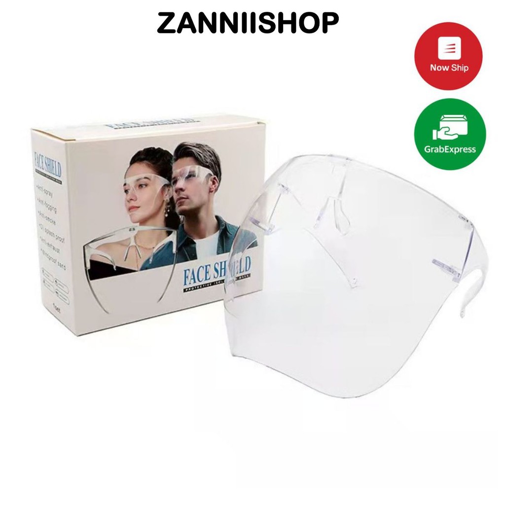 Kính chắn giọt bắn che hết mặt FACE SHIELD chống giọt bắn phòng dịch cho gia đình