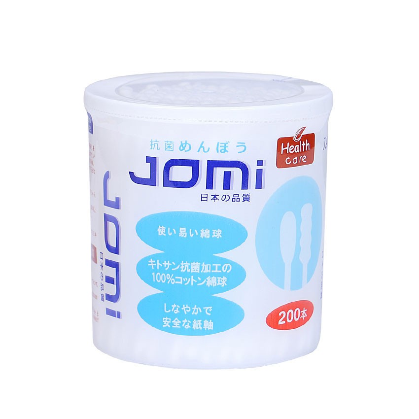 Hộp 200 que bông ngoáy tai Jomi 1 đầu xoắn người lớn