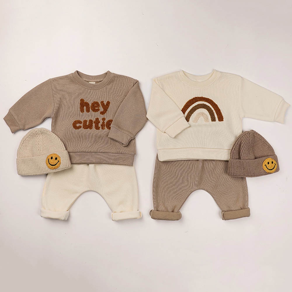 Bộ Đồ Thời Trang Xuân Thu 2 Món Áo Sweater Tay Dài In Chữ Bear Leader 0-3 Tuổi Thời Trang Xuân Thu 2022 Cho Bé Trai