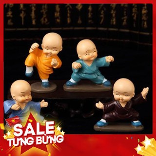 Bộ Tượng 4 Chú Tiểu Múa Võ La Hán Quyền (Gia dụng tiện ích 1102)
