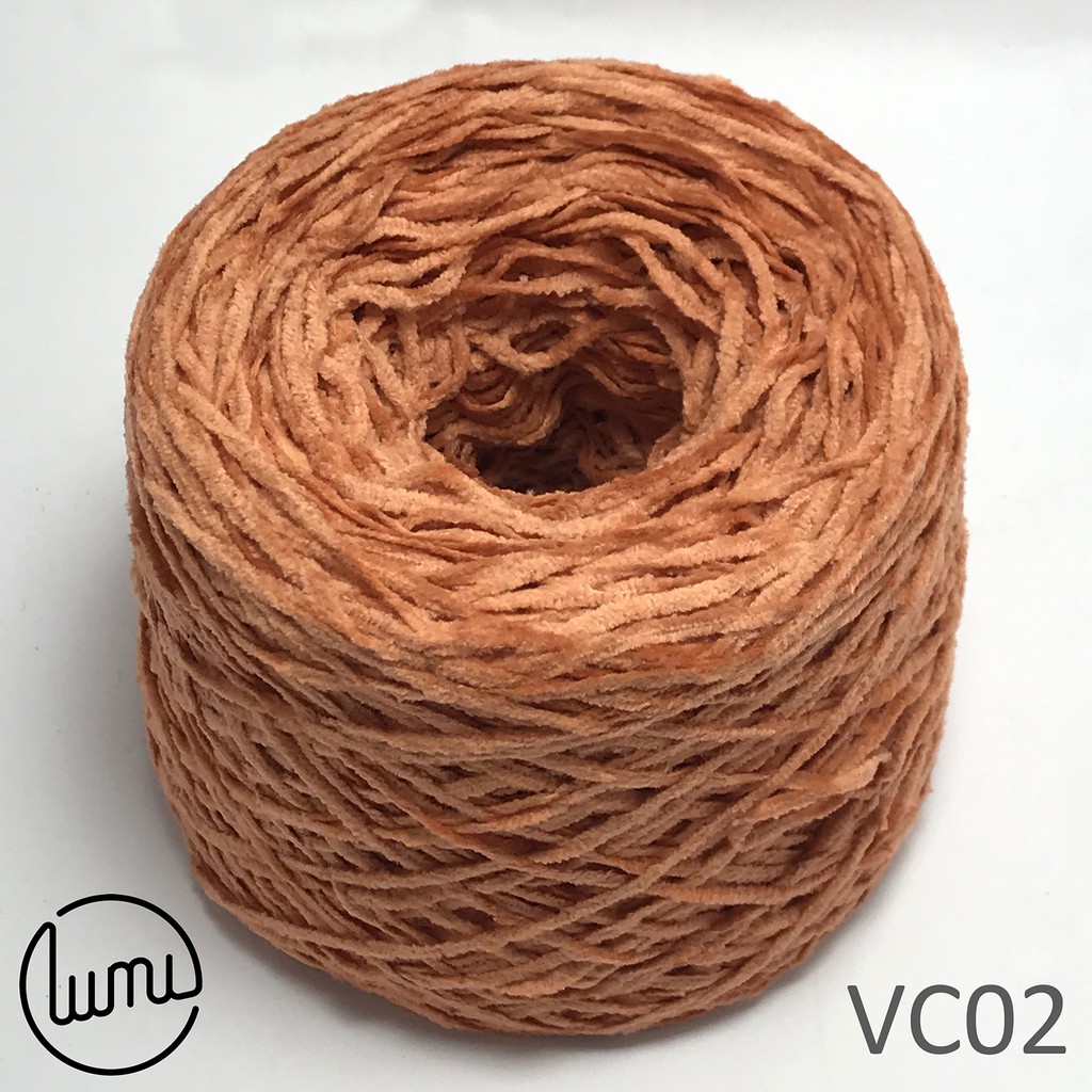 Lumi VC01 - VC04 Len Nhung Cotton Siêu Mềm Không Rụng Lông Cỡ Sợi Lớn 100gr