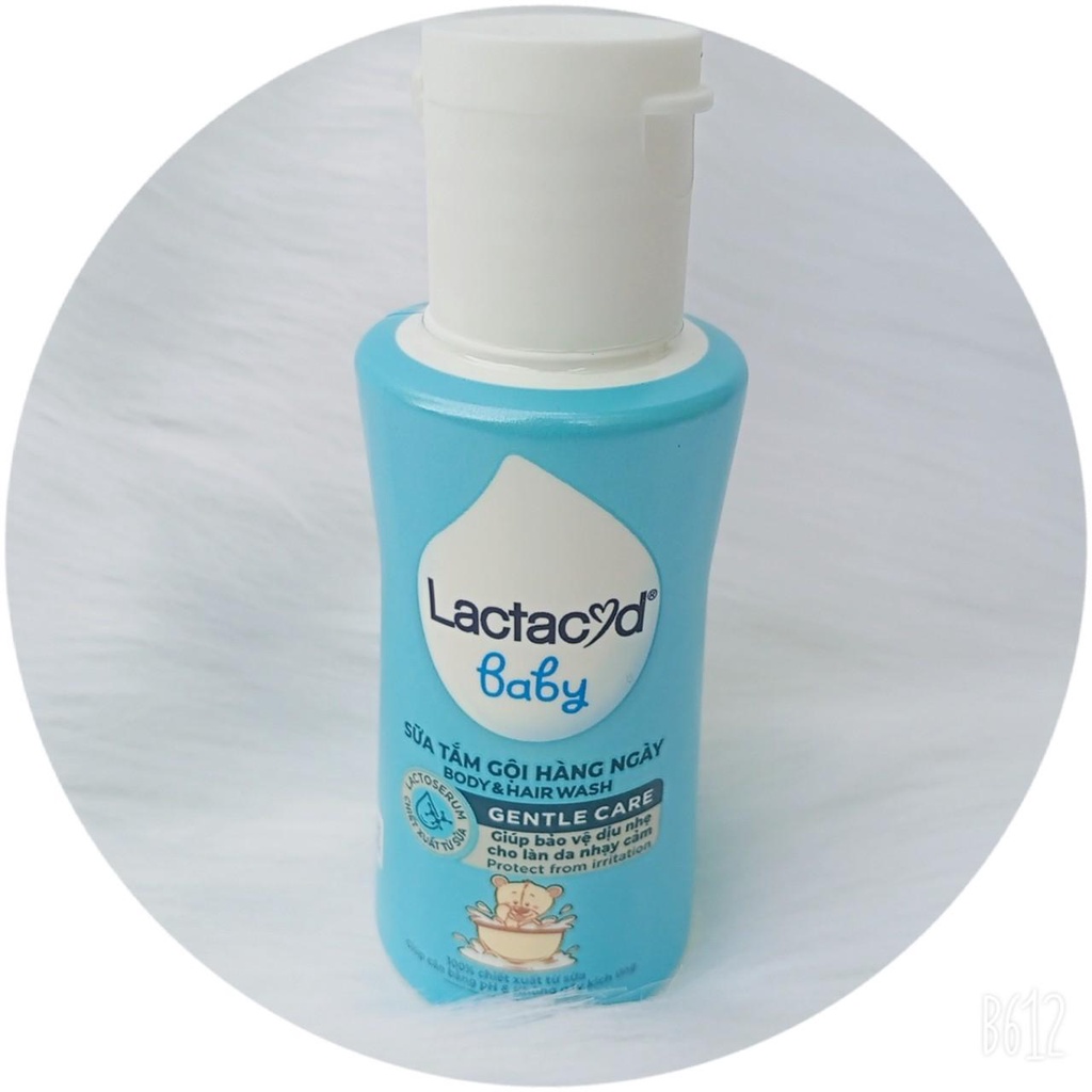Sữa tắm gội ngừa rôm sảy cho bé Lactacyd 60ml