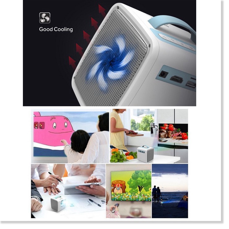Worldmart - Máy chiếu mini Q2 LCD PROJECTOR hỗ trợ độ phân giải 1080P