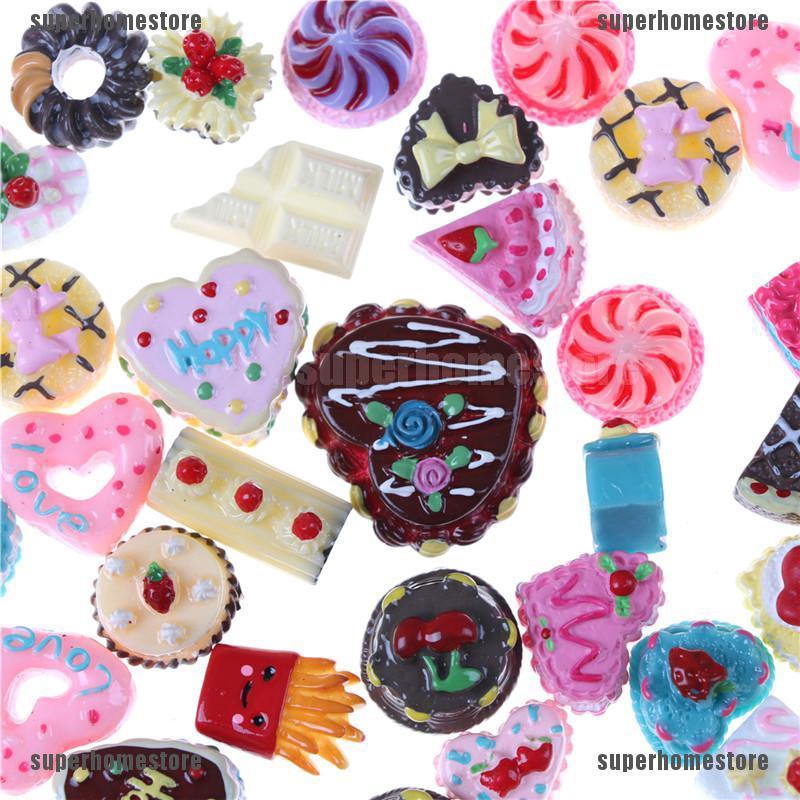 Set 10 Mô Hình Bánh Donut Xinh Xắn Dùng Để Trang Trí Nhà Búp Bê