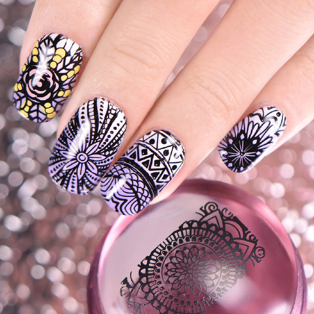 [Hàng mới về] Khuôn dập họa tiết hỗ trợ trang trí móng nghệ thuật tiện dụng chất lượng cao