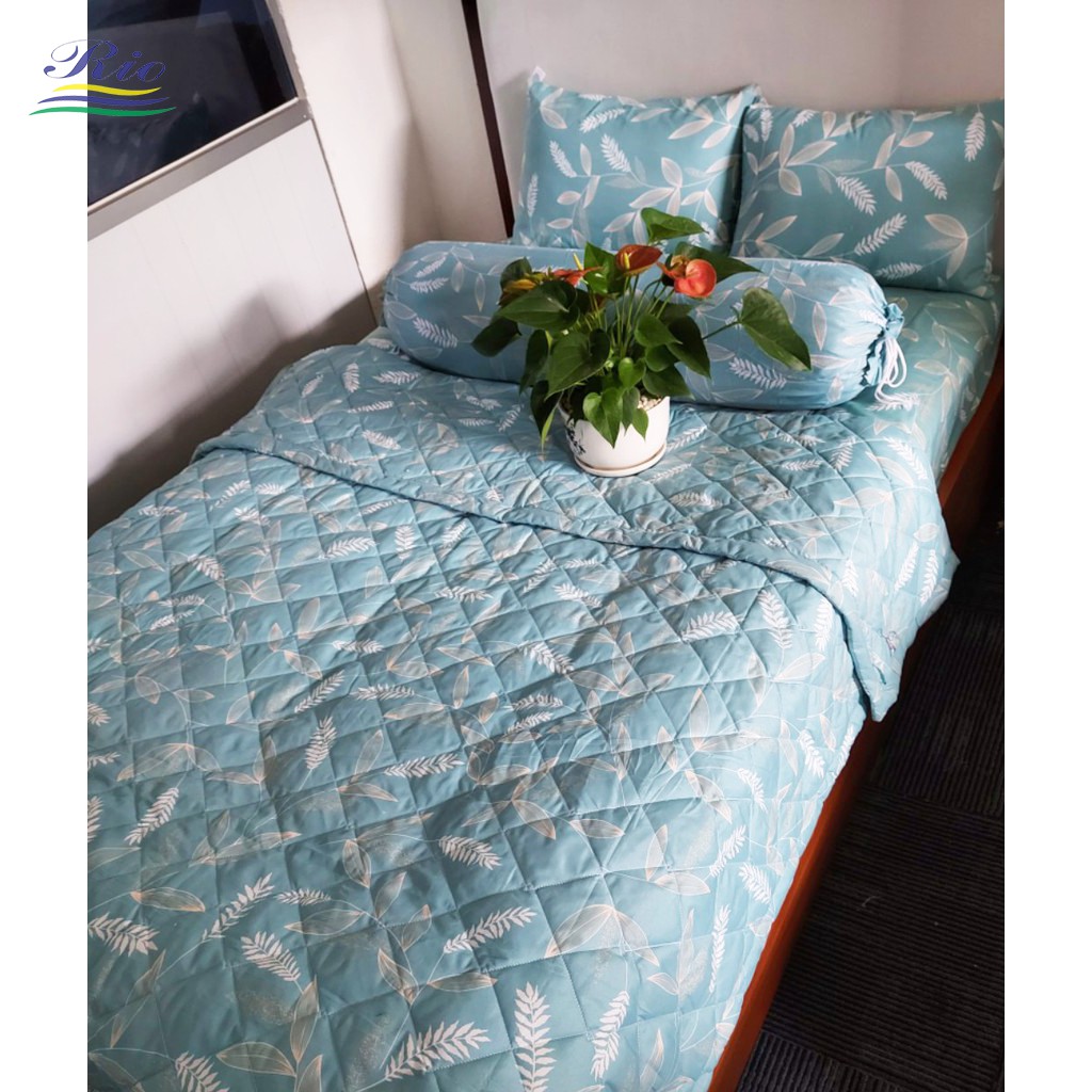 Bộ Chăn Ga Gối Cotton Riotex Chất Cotton Lụa Nhân Tao Kích Thước 1m/1m2/1m4/1m6/1m8