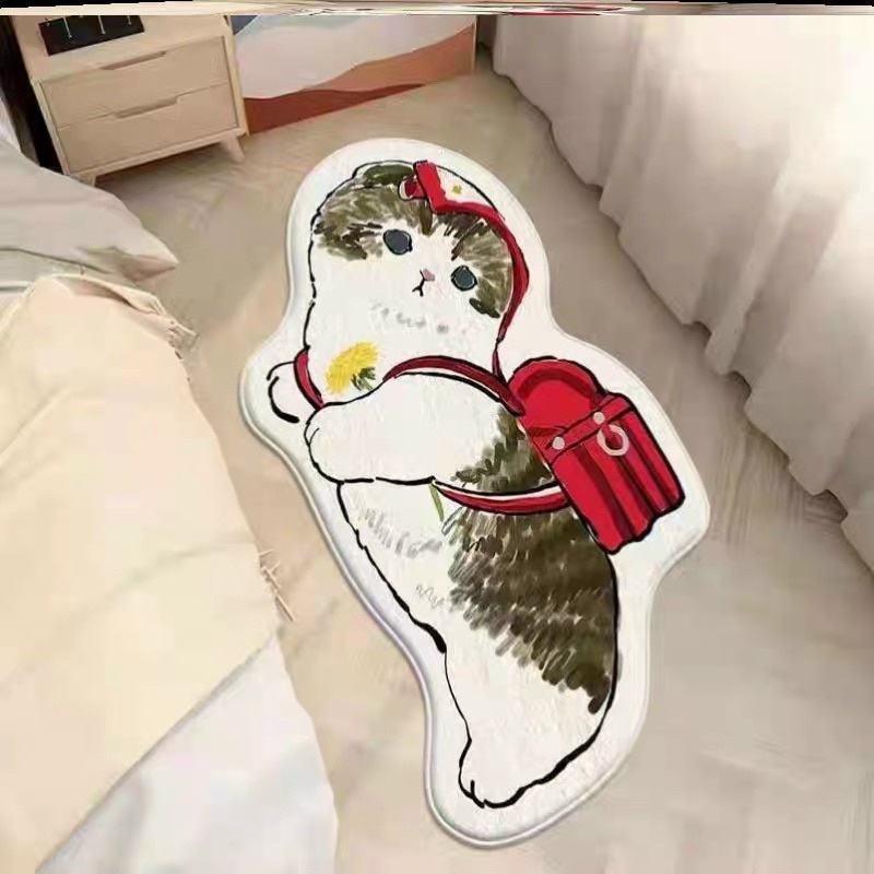 Thảm chân giường len lông cừu cute đáng yêu trang trí phòng ngủ,phòng khách- Kanta store