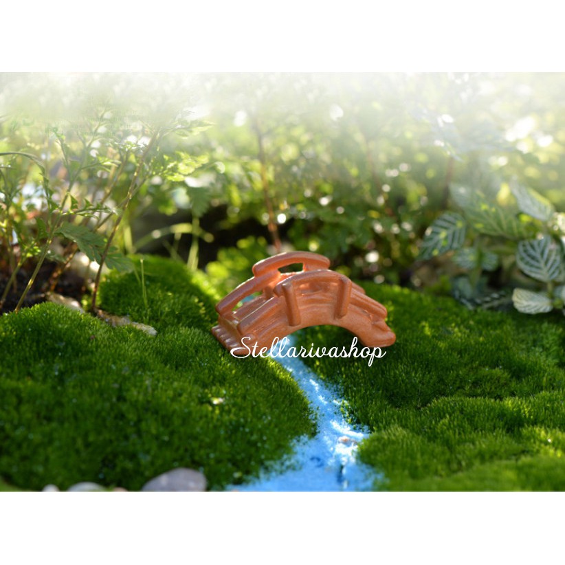 Mô hình cầu tre trang trí tiểu cảnh terrarium quà tặng trang trí
