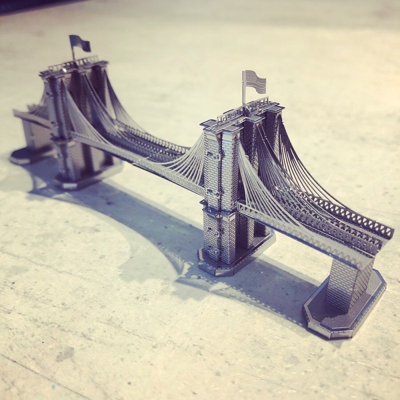 Mô hình 3D kim loại lắp ráp Cầu Brooklyn