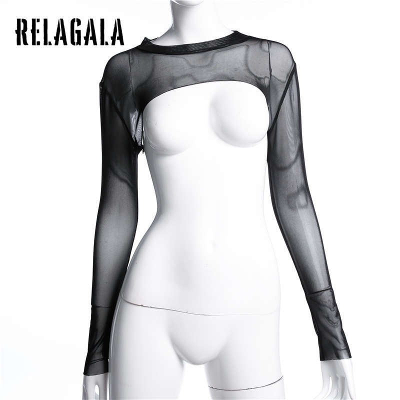 Áo Lưới Crop Top Gợi Cảm Của Phụ Nữ RelaGala