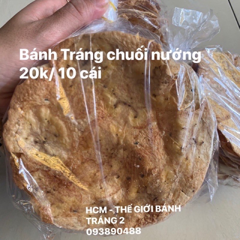 Bánh tráng chuối nướng sẵn 10c/ bịch giòn thơm ngon !