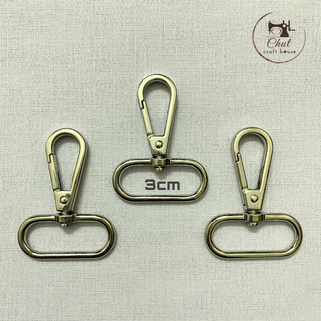 [ĐỦ SIZE] Khoen móc càng cua BẠC - Phụ kiện may túi xách