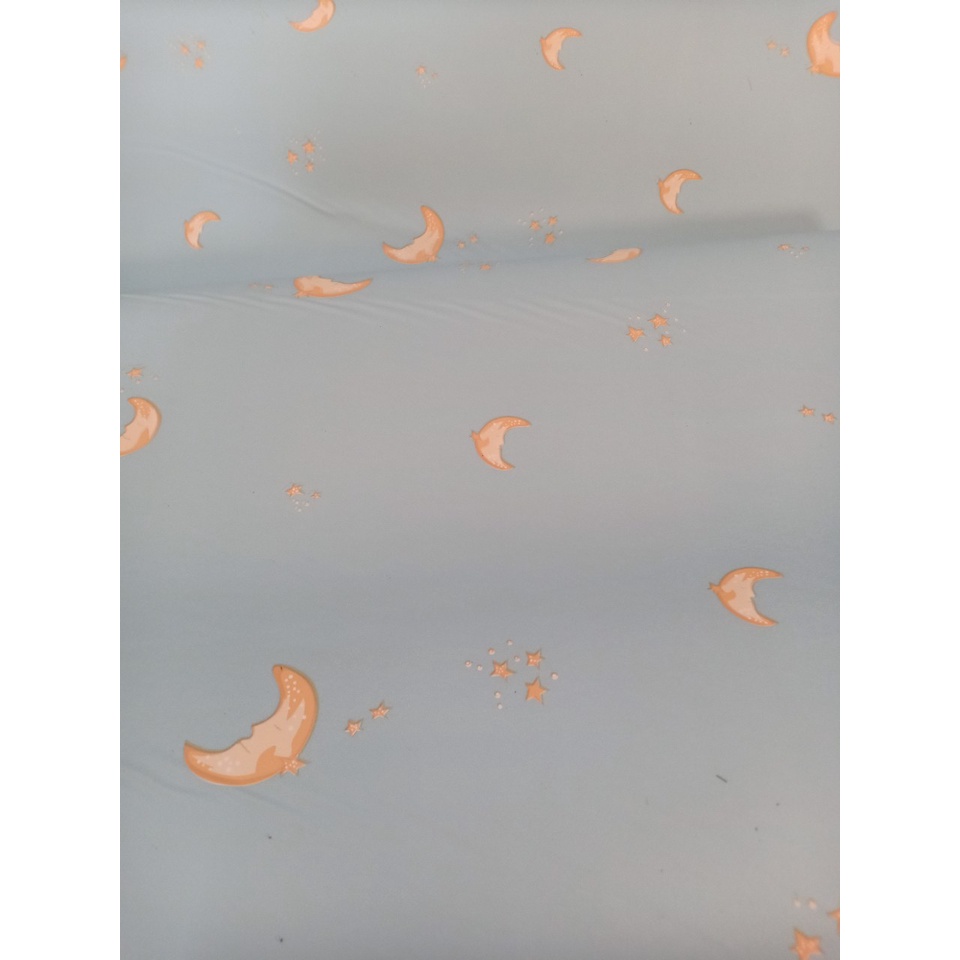 1 mét decal giấy dán tường trăng xanh lung linh khổ 60cm keo sẵn