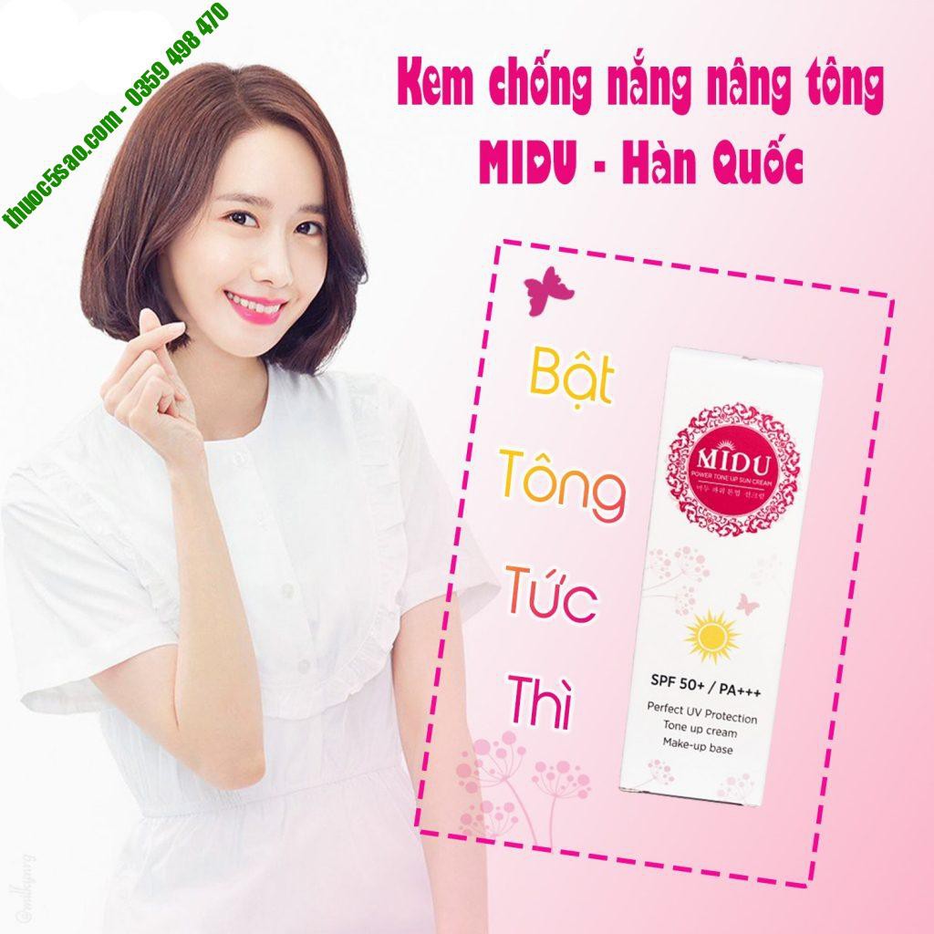 [GIÁ GỐC] Midu SPF 50 PA +++ chống nắng cho da tuýp 50g