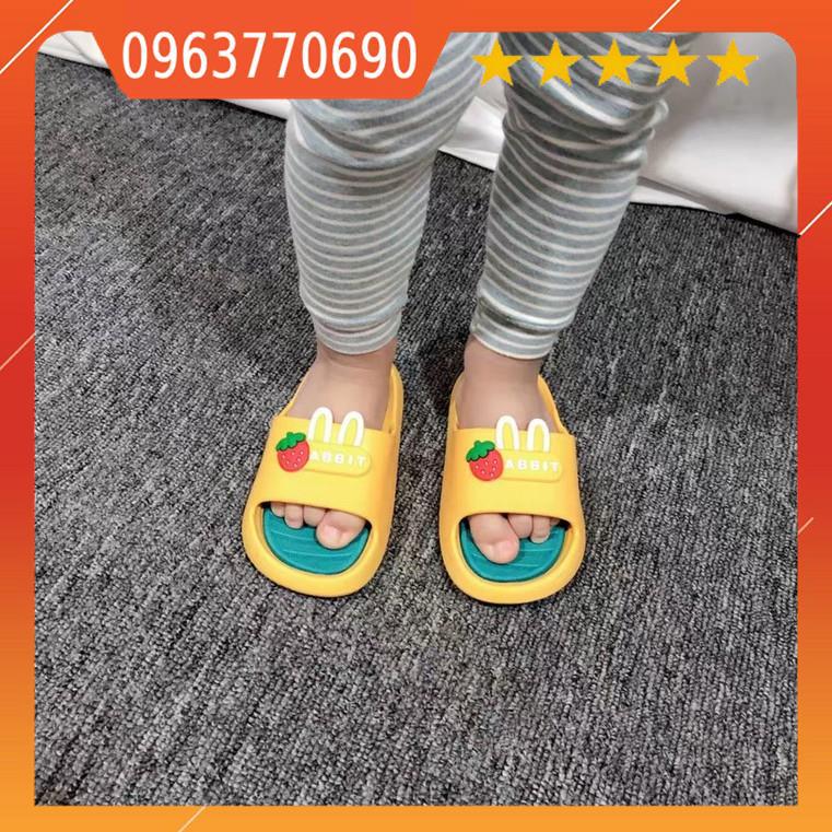 Dép Cho Bé Trai Bé Gái FREESHIP Dép Quai Ngang Tai Thỏ RABBIT Siêu Mềm Cực Nhẹ Êm Chân Chống Trơn Trượt Bé 2->14 Tuổi