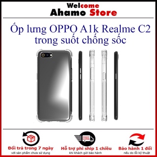 Ốp lưng Oppo A1k Realme C2 Chống sốc Trong suốt