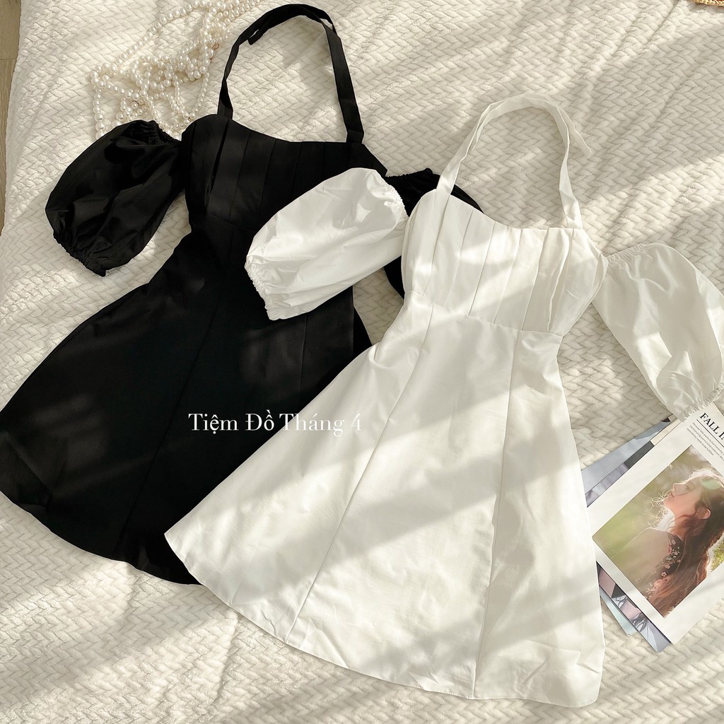 Didi Dress - Đầm tay bồng thắt nơ sau cổ