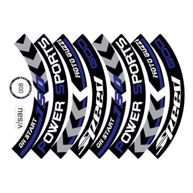 Tem Dán Vành Full Bánh Spost Xanh Đen Mã Tem 009