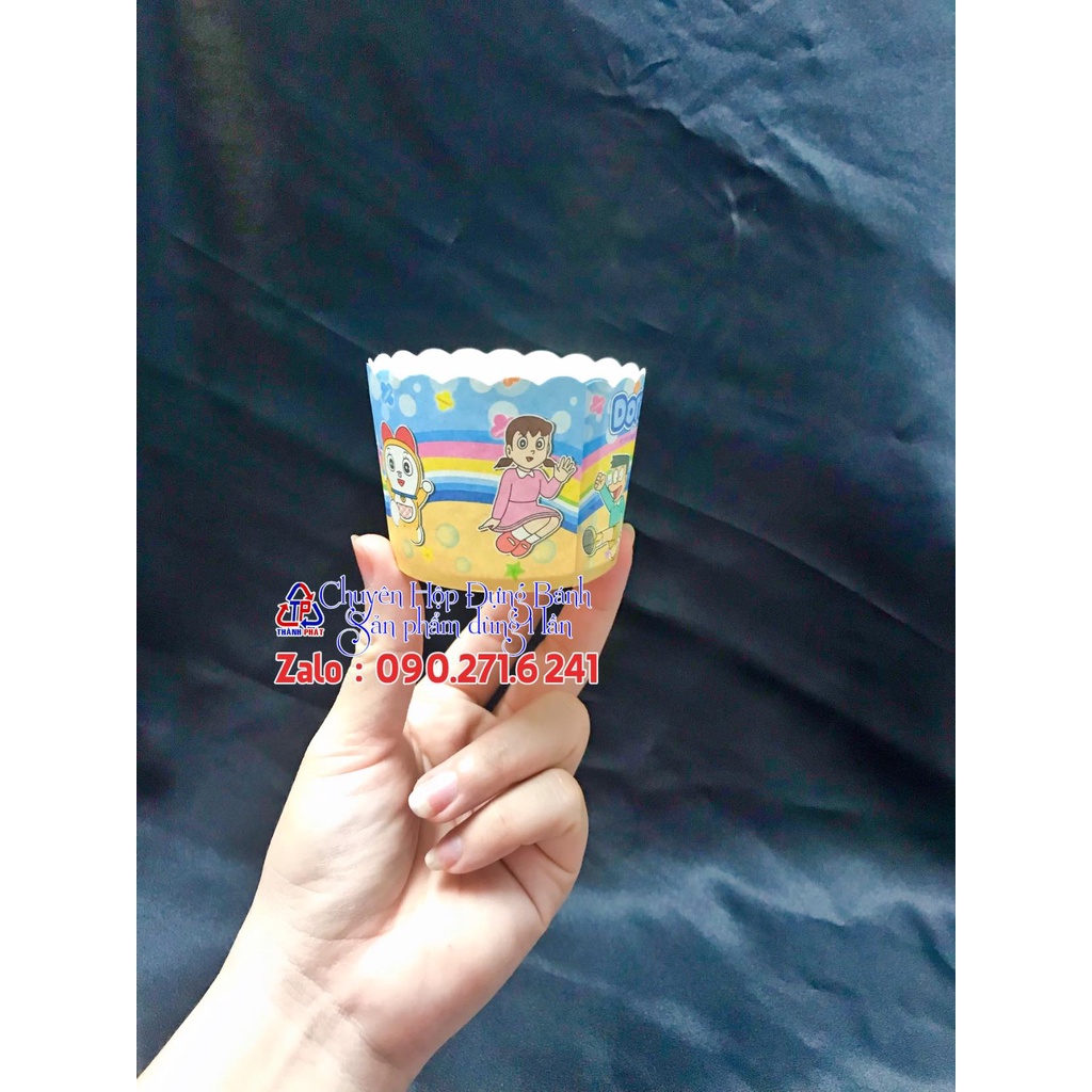 50 Ly cupcake lớn đựng bông lan trứng muối - Ly hoa văn đựng bánh kem mini