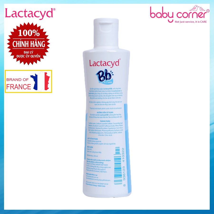 SỮA TẮM GỘI TOÀN THÂN LACTACYD BB NGỪA RÔM SẢY VÀ HĂM KẼ CHO BÉ