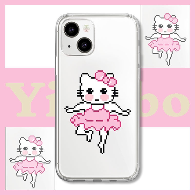 Ốp Điện Thoại Tpu Dẻo Họa Tiết HELLO KITTY Cho iPhone 14 11 12 13 pro max XS X XR XSMax 7 8 6 6s plus SE 2020