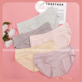 Quần Lót Bầu Cạp Chéo Chất Liệu 100% Cotton Mát Nhẹ Thoáng Khí Cho Mẹ Bầu và Sau Sinh Bella Mama - Q01