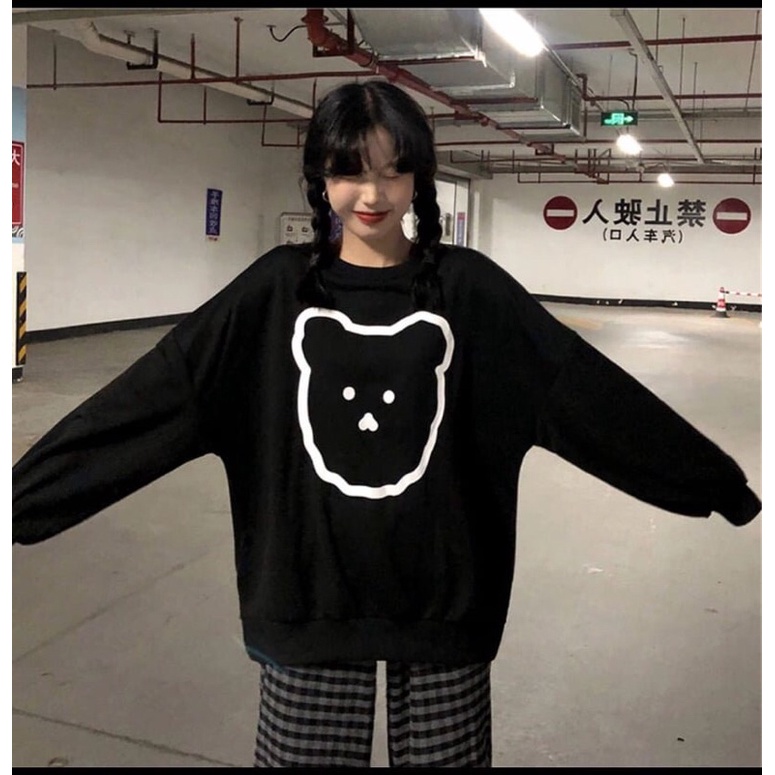 Áo nỉ gấu vẽ cotton TT11