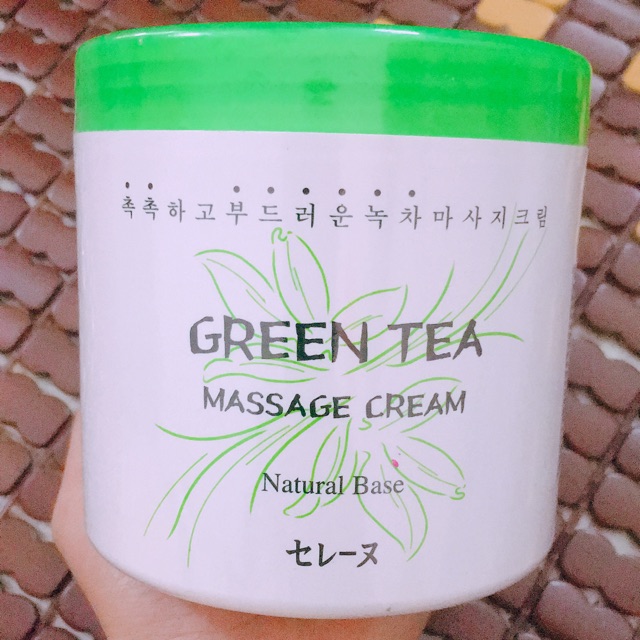 Kem Massage Trà Xanh Hàn Quốc Kem Massage Mặt Trà Xanh GREEN TEA Hàn Quốc hũ 0,45kg Chính Hãng