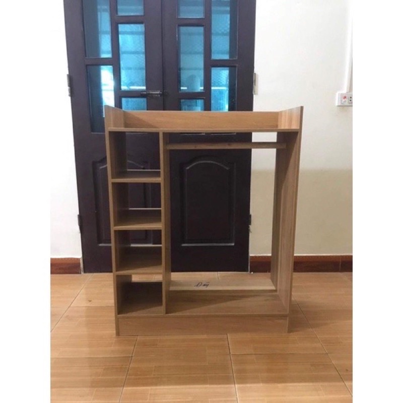 Giá , tủ Treo quần áo trẻ em, chất liệu gỗ MDF có kèm bộ sticker trang trí cho bé sáng tạo trang trí