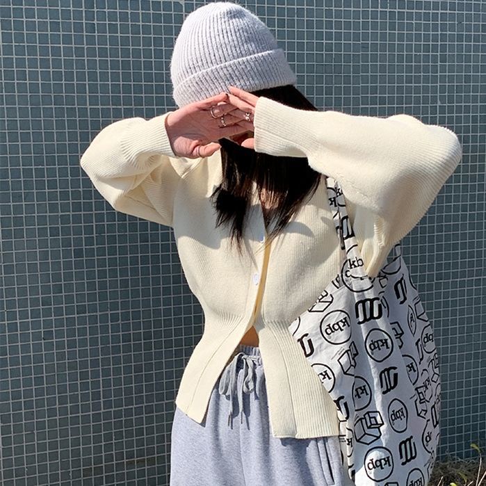 Áo cardigan dáng ngắn phong cách Hàn Quốc trẻ trung hợp thời trang