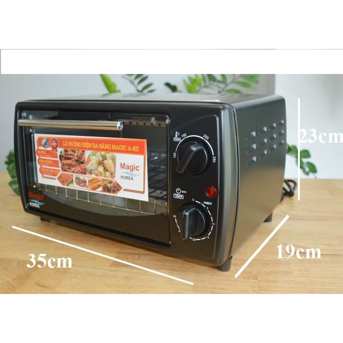 Lò nướng điện MAGIC KOREA  A63 đa năng  công suất 1000w  hâm, nướng, rã đông bảo hành 12 tháng Tặng 1 áo thun nam