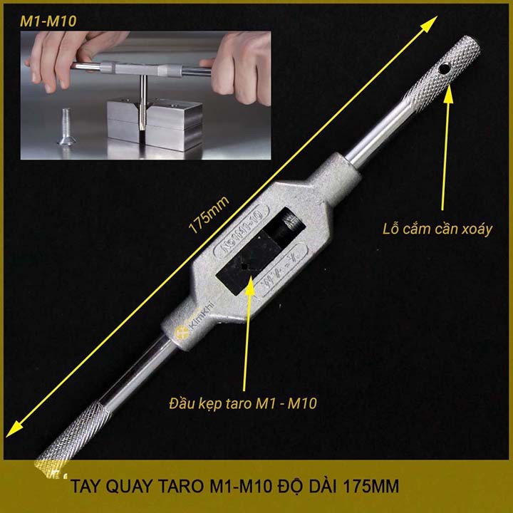 Tay quay Taro M1-M10 độ dài 175mm