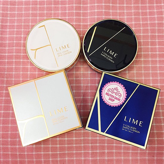 Phấn nước LIME REAL COVER PINK CUSHION - COLLAGEN