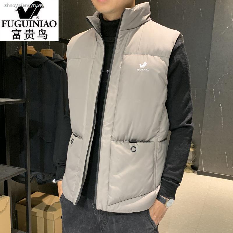 Áo khoác phao không tay cổ đứng phong cách Hàn Quốc thời trang thu đông cho nam