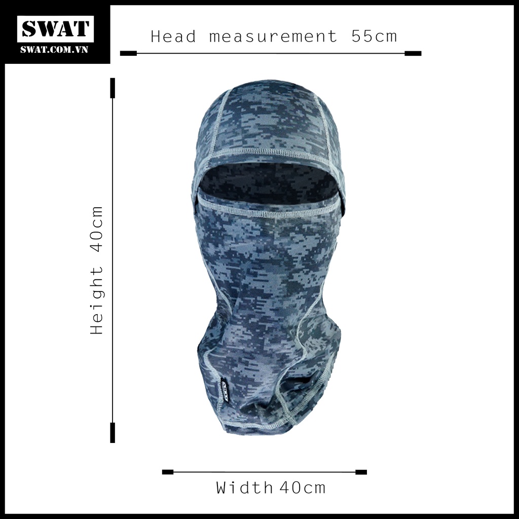 Khăn trùm đầu ninja đi phượt Swat 3in1 Camo mẫu mới cao cấp chống nắng, chống bụi hiệu quả