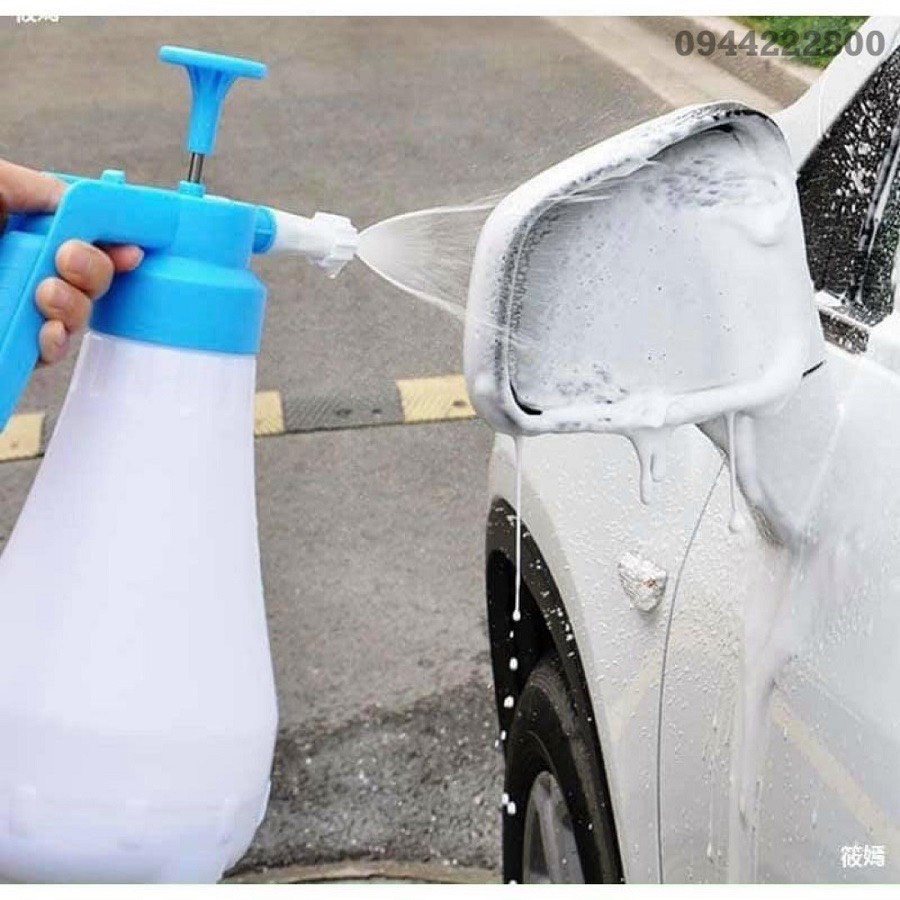 Bình xịt tạo bọt tuyết rửa xe ô tô xe máy cầm tay tiện lợi dung tích 1.8L - Bột rửa xe bọt tuyết không chạ