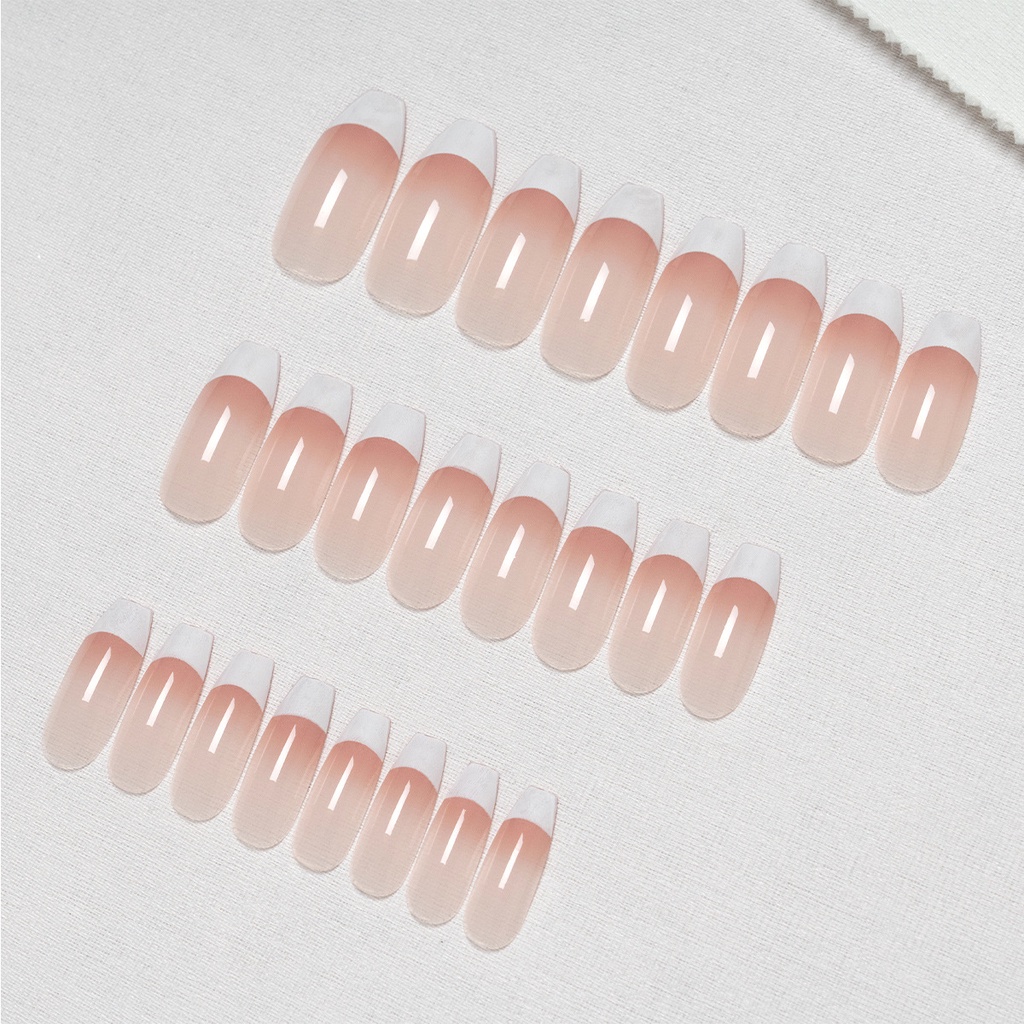 Miếng Dán Trang Trí Móng Tay Màu Gradient Trong Suốt Dễ Tháo Rời