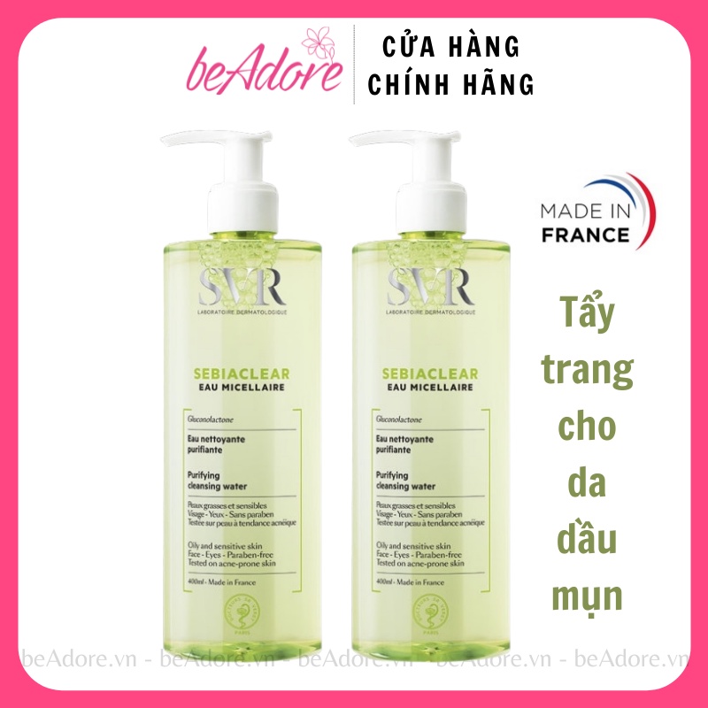 Nước Tẩy Trang Và Giúp Loại Bỏ Dầu SVR SEBIACLEAR Eau Micellaire 400ml