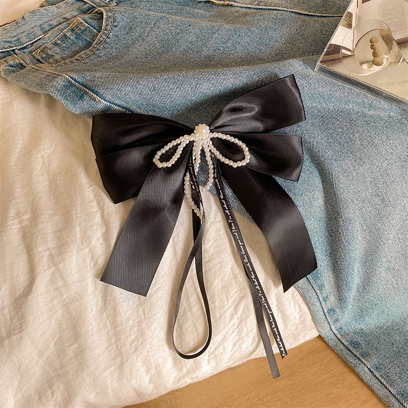 Trâm Cài Tóc Nơ Tua Rua Đính Ngọc Trai Nhân Tạo Phong Cách Trung Hoa