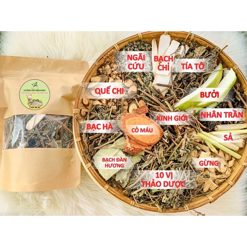 [XẢ KHO] Lá Xông 10 Vị Thảo Dược ✔️FREESHIP✔️, Lá xông giải cảm, thơm phòng, khử mùi hôi (GÓI 100gram)