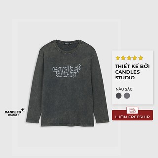 Áo tay dài Candles Scratched màu đen