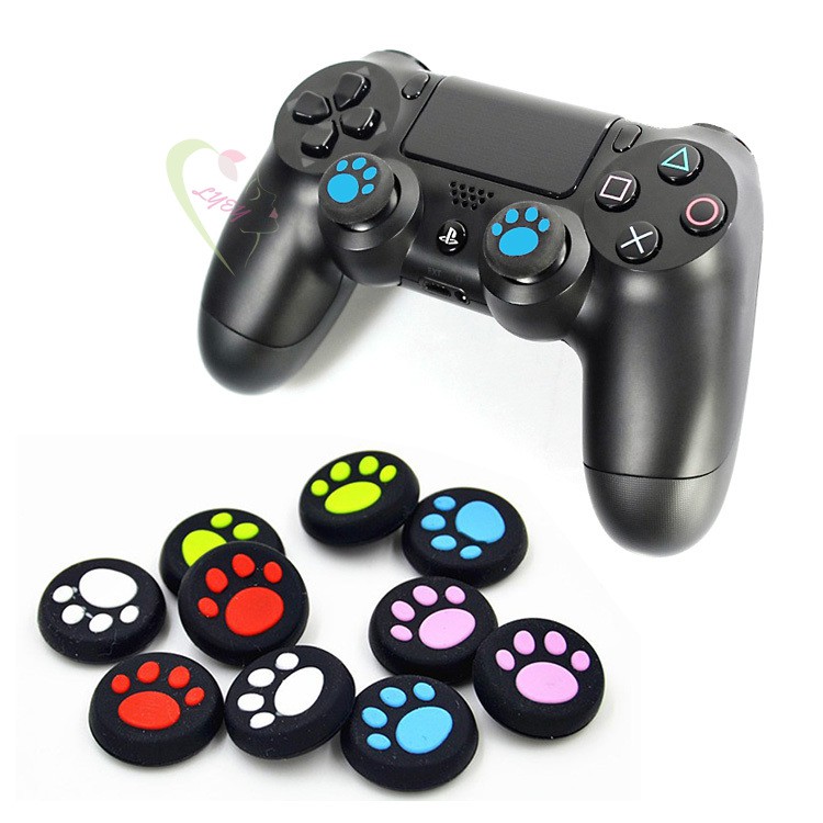 VN 2 Nút Bấm Silicone Hình Mèo Cho Tay Cầm Chơi Game Ps3 Ps4 / 360