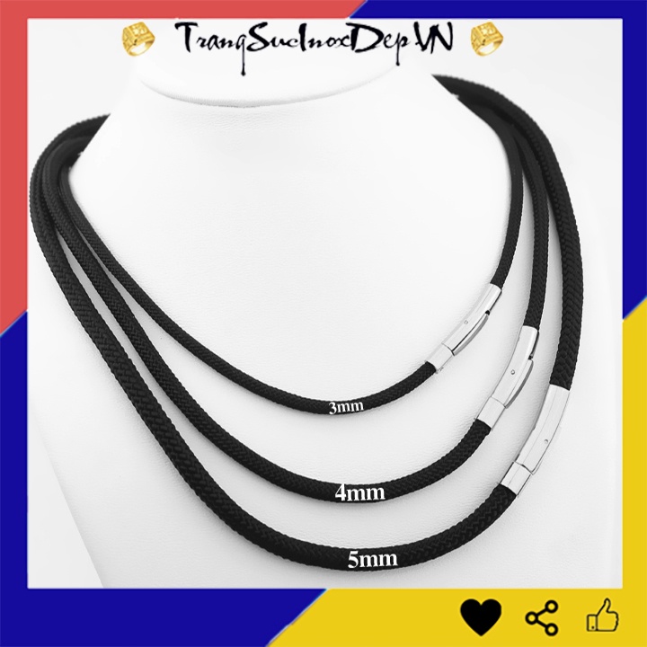dây chuyền dù thái 4ly , khóa gài inox vip không đen, không gỉ