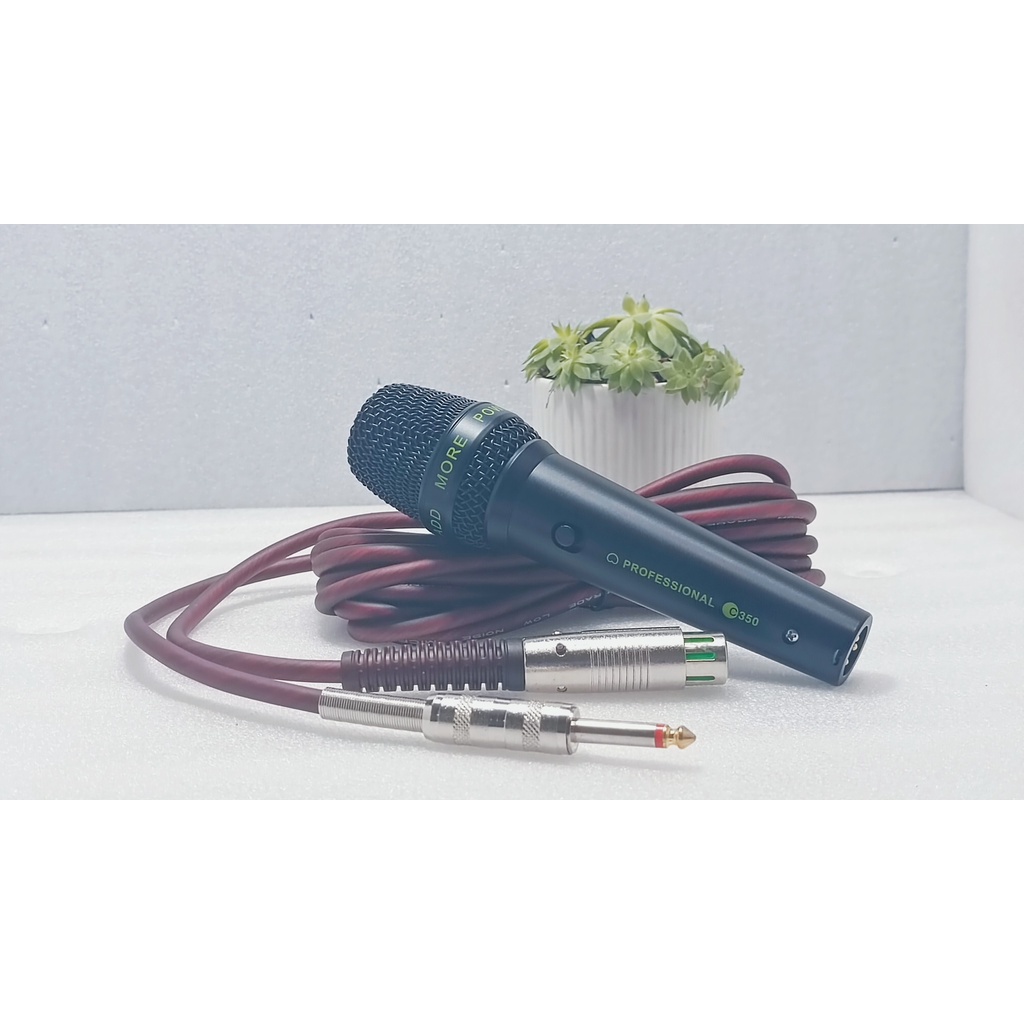 Micro có dây CAF - C350 . Micro karaoke chyên nghiệp chất âm hay , hát nhẹ chống rú rít tốt