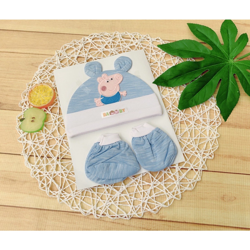 BỘ MŨ NÓN VÀ BAO TAY CHÂN CHO BÉ SƠ SINH/GỬI MẪU NGẪU NHIÊN