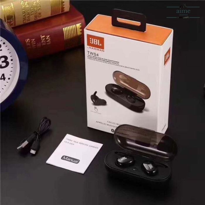 [Giá Cạnh Tranh] Tai Nghe Không Dây Bluetooth JBL TWS4 - Màu Trắng/ Màu Đen - Giá Tốt tại AimeStore