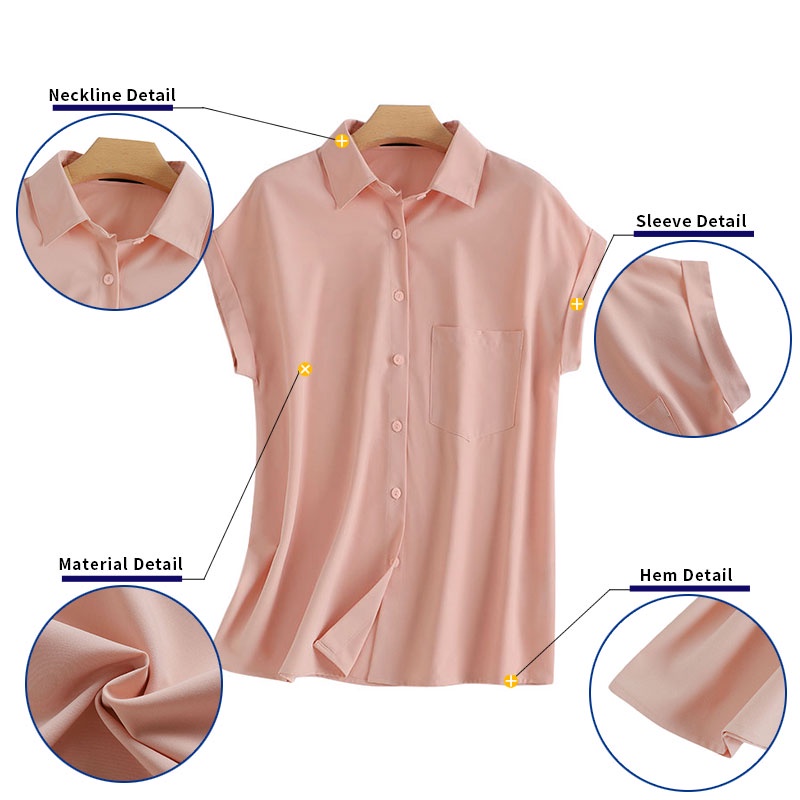 Zanzea Áo Sơ Mi Tay Ngắn Có Túi Phong Cách Retro Châu Âu Thời Trang Cho Nữ
